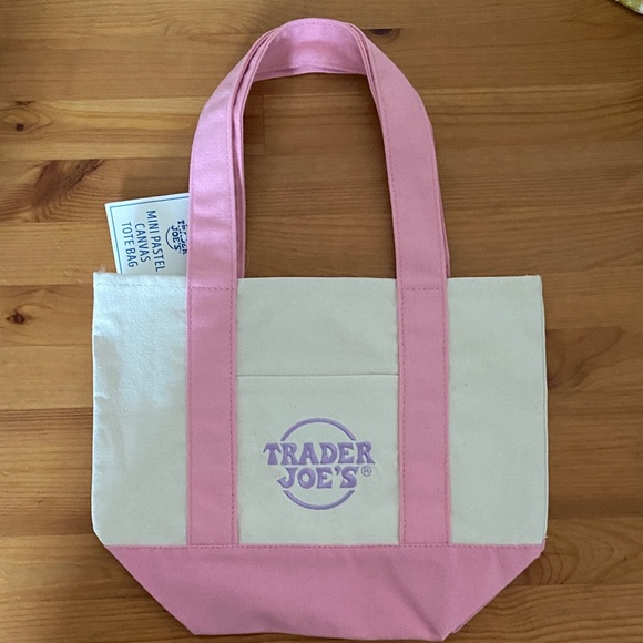 Trader Joe'S Handbags - Trader Joe’s Mini Pastel Canvas Tote Bag